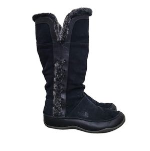 The North Face Black Jozie Faux Fur Lined Winter Boots Size 10
